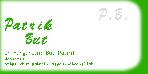 patrik but business card